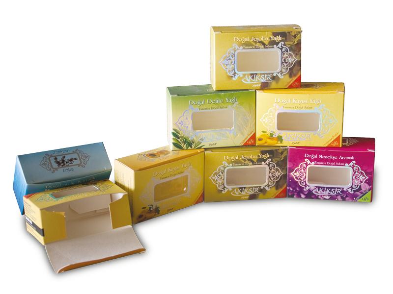 Boîte de savon cosmétique à fenêtre